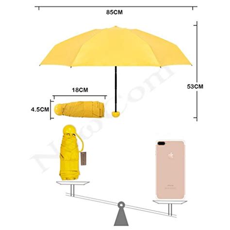 Newcom Ultra Lights and Small Mini Umbrella with Cute Capsule Case,5 ...