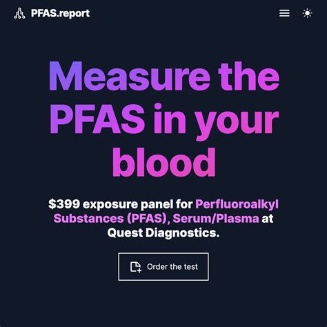 Order your own PFAS blood screening online