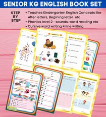 3 Senior KG English Book - UKG English Grammar Book, Phonics Reading ...
