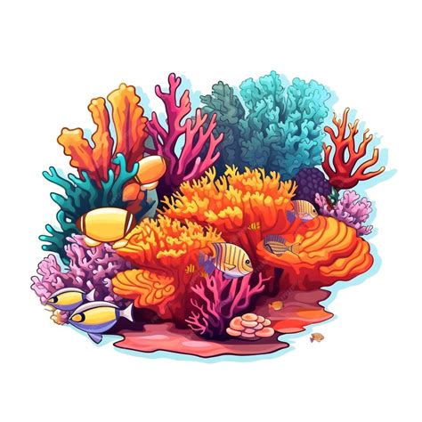 Premium AI Image | Coral reef clip art
