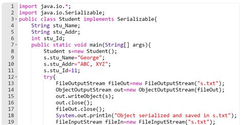 Serialization in Java with Code 的图像结果