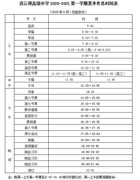 2019年深圳翠园中学作息时间表_中招考试_中考网