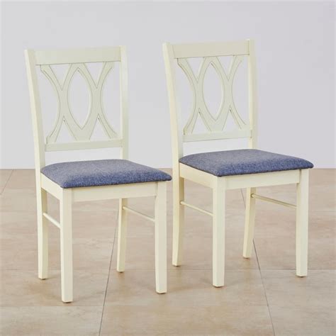 Buy Cornell Set of 2 Rubber Wood Dining Chairs - White from Home Centre ...
