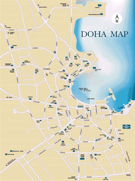 Mapas Detallados de Doha para Descargar Gratis e Imprimir