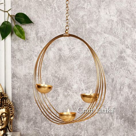 Buy Online Metal Wall Hanging Tealight Candle Holder– CraftVatika