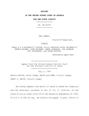 Fillable Online ca5 uscourts REVISED IN THE UNITED STATES COURT OF ...