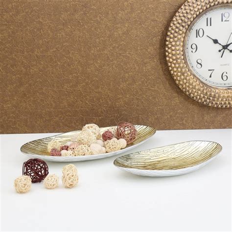 Buy Galaxy Abharan Glass Platter Set- 2 Pcs. from Home Centre at just ...