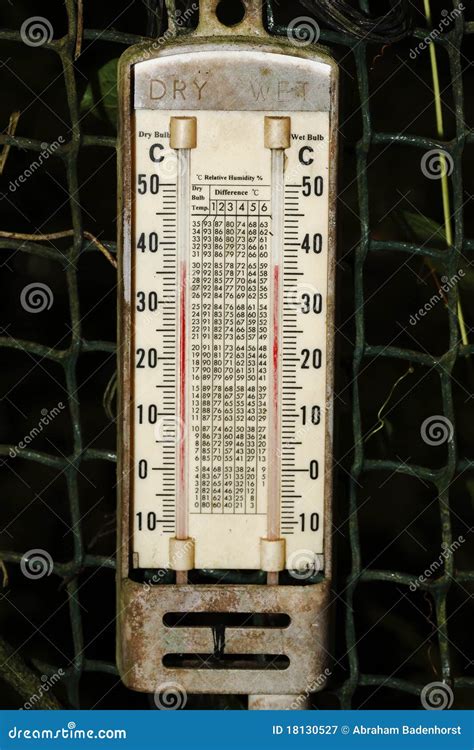 Wet Bulb and Dry Bulb Thermometer Stock Image - Image of humid, celsius ...