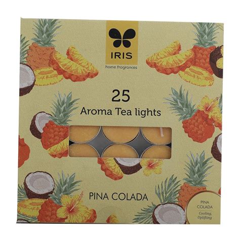 Iris Aroma Tea Light, Pina Colada, 25 Count : Amazon.in: Home & Kitchen