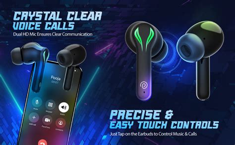 pTron Bassbuds Jade Truly Wireless Earbuds, 40ms Gaming Low Latency TWS ...