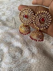 Shining Diva Fashion Latest Stylish Traditional Pearl Gold Plated Blue ...