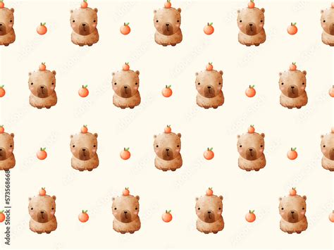 Cute Capybara Patterns, Animal Patterns, Digital Paper, Background ...