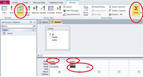 Image result for Access Query Total Number Match