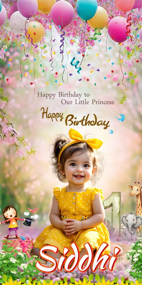 Birthday Standee PSD Template 6x3 – Editable Kids Birthday Design for ...