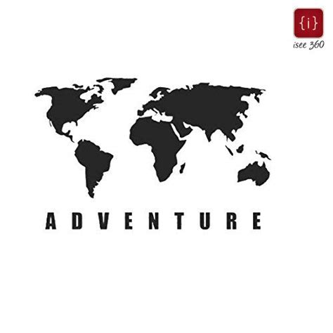 ISEE 360® Stickers Adventure World Map for Bike Side Mulguard Tank ...