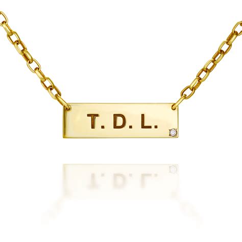 Initial Bar Necklace - Gold Vermeil - www.colbydavisofboston.com