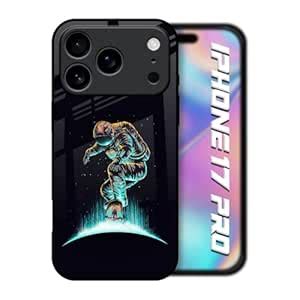 Hocopoco Printed Tempered Glass Back Case Cover Compatible with Apple ...