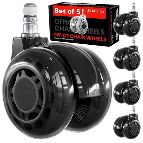 Lavimiya Office Chair Wheels, 2.5 inch Dual Rubber India | Ubuy