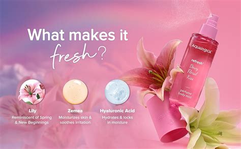 Aqualogica Refresh+ Dewy Floral Kiss Perfume Body Mist with Zemea ...