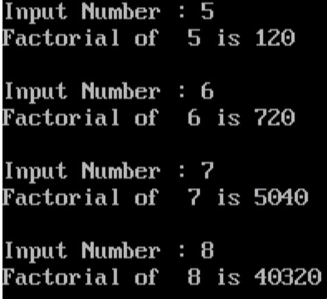 Image result for C Programming Factorial