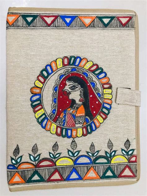 UMSAS (A Bihar Govt. Undertaking) Handmade Madhubani Painting Jute File ...