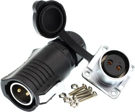 Buy DRRI LP20 Outdoor Waterproof Connector 2 Pin Power Industrial ...