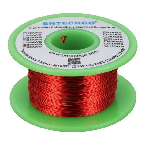 BNTECHGO 28 AWG Magnet Wire - Enameled Copper Wire - Enameled Magnet ...