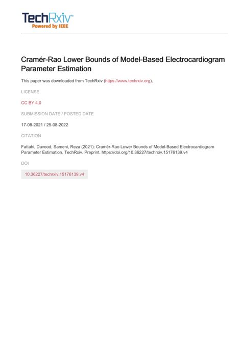 Image result for Cramer-Rao Lower Bounds