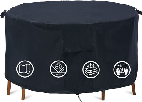 Amazon.com : Round Patio Furniture Covers, 74" Dia Outdoor Furniture ...
