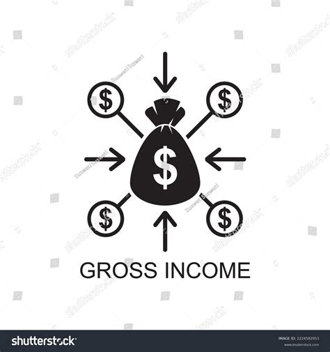 Gross Income Icon Business Icon Stock Vector (Royalty Free) 2224582953 | Shutterstock
