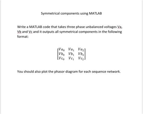 Image result for Symmetrical Components MATLAB