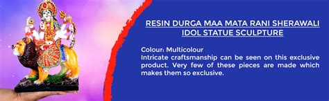 Buy Esplanade Resin Maa Durga MATA Rani Sherawali Murti Idol Statue ...