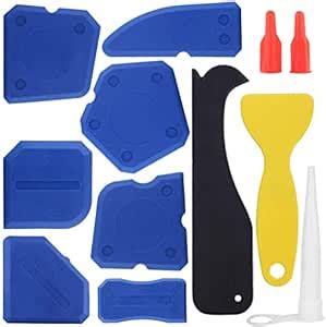 Caulking Tool, 12 Pieces Silicone Sealant Finishing Grout Tools Kit ...