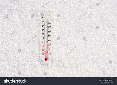 White Celsius Fahrenheit Scale Thermometer Snow Stock Photo 2241129503 | Shutterstock