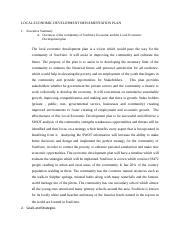 Local Economic Development Plan Sample 的图像结果
