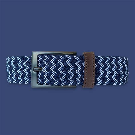 Mens Braided Belt Nautic Dark Blue, and White Colorful Acents and ...