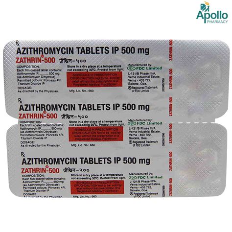 ZATHRIN 500MG TABLET Price, Uses, Side Effects, Composition - Apollo ...