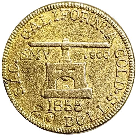 20 Dollars - Blake and Co. Assayers (Sacramento, California) - United ...