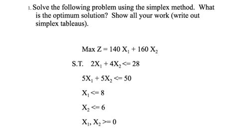 Image result for Simplex Method Exercise Solution
