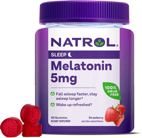 Amazon.com: Natrol Melatonin Gummies, Sleep Support for Adults, 5 mg Melatonin Supplement for ...