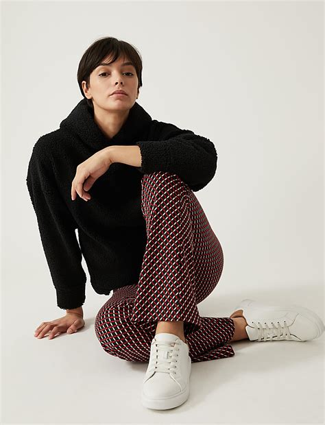 Buy Printed High Waisted Flared Leggings at Marks & Spencer
