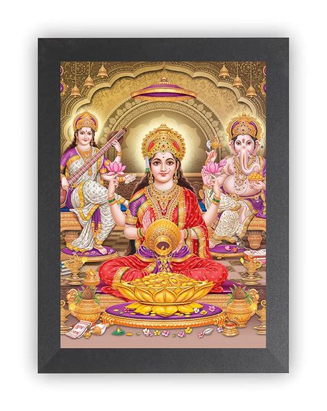 Goddess Lord MAHALakshmi GaneshJI HD Photo Frame, LaxmiJI Photo Frame ...