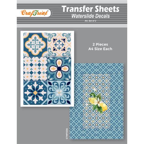 craftreat-water-transfer-sheet-moroccan-tiles-a4-ctwt036 — thecraftshop.in
