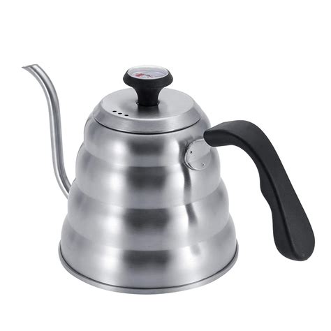Buy Stainless Steel Coffee Pot, with Gooseneck Coffee Kettle, Built-in ...