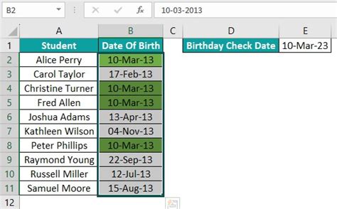 Image result for Conditional Format Using Formulas for Dates