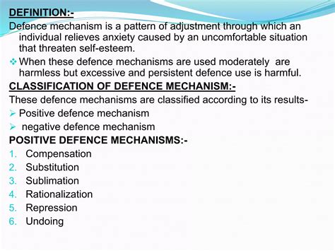 Defence mechanism | PPTX
