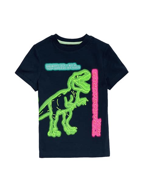 Buy Pure Cotton Dinosaur T-Shirt (2-8 Yrs) at Marks & Spencer