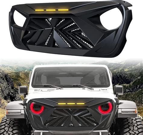 SEVENS DESIGN Matte Front Grill with Amber Lights India | Ubuy