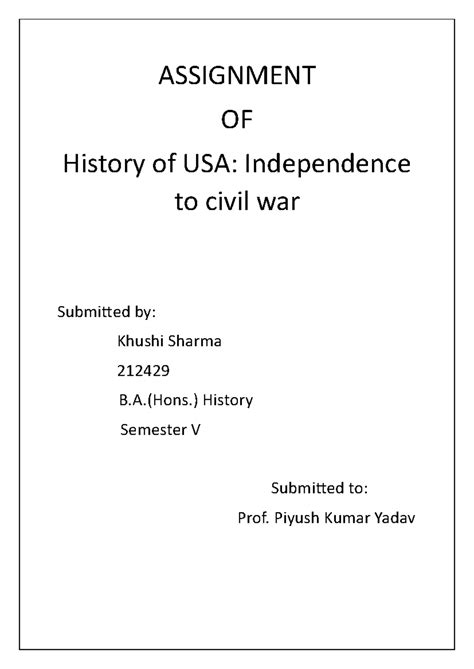 Forms of labour - imp - ASSIGNMENT OF History of USA: Independence to ...