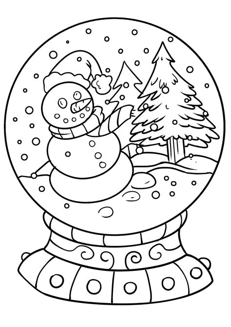 Snow Globe Coloring Picture at Joel Donovan blog